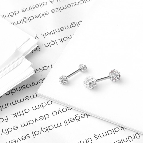 İki Uçlu Taşlı Piercing