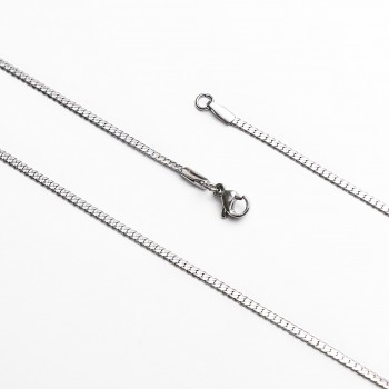 İnce Sık Geçmeli Çelik Kolye Modeli