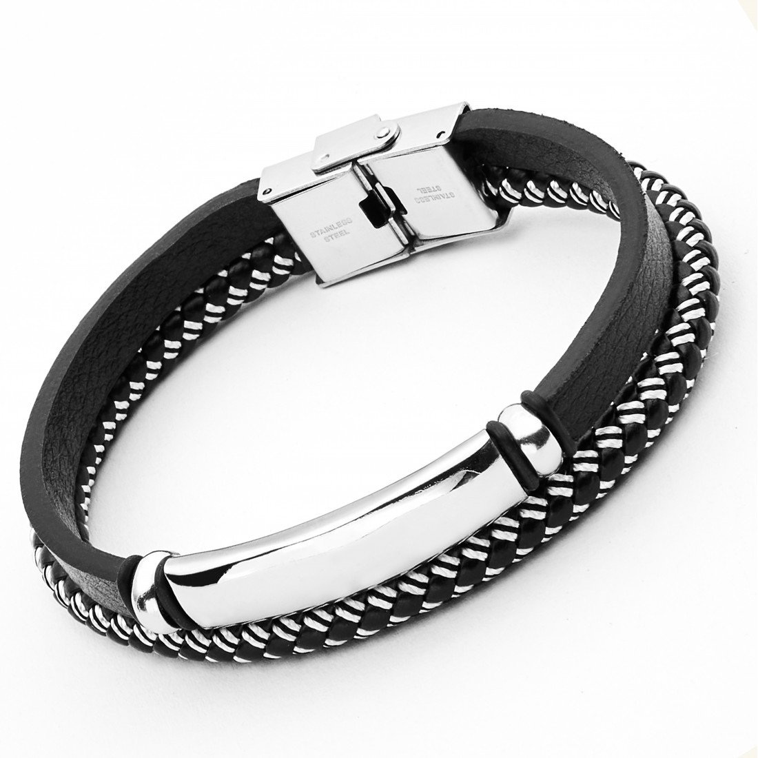 Toptan İsim Yazılabilen Çoklu Hakiki Deri Çelik Bileklik Fiyatları