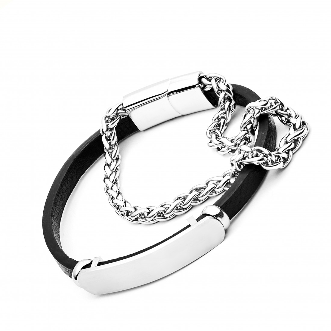 Toptan İsim Yazılabilen Çoklu Hakiki Deri Çelik Bileklik Fiyatları