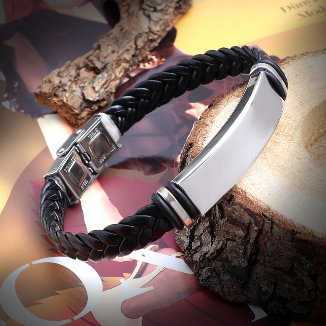 Toptan İsim Yazılabilen Kordonlu Çelik Bileklik Fiyatları