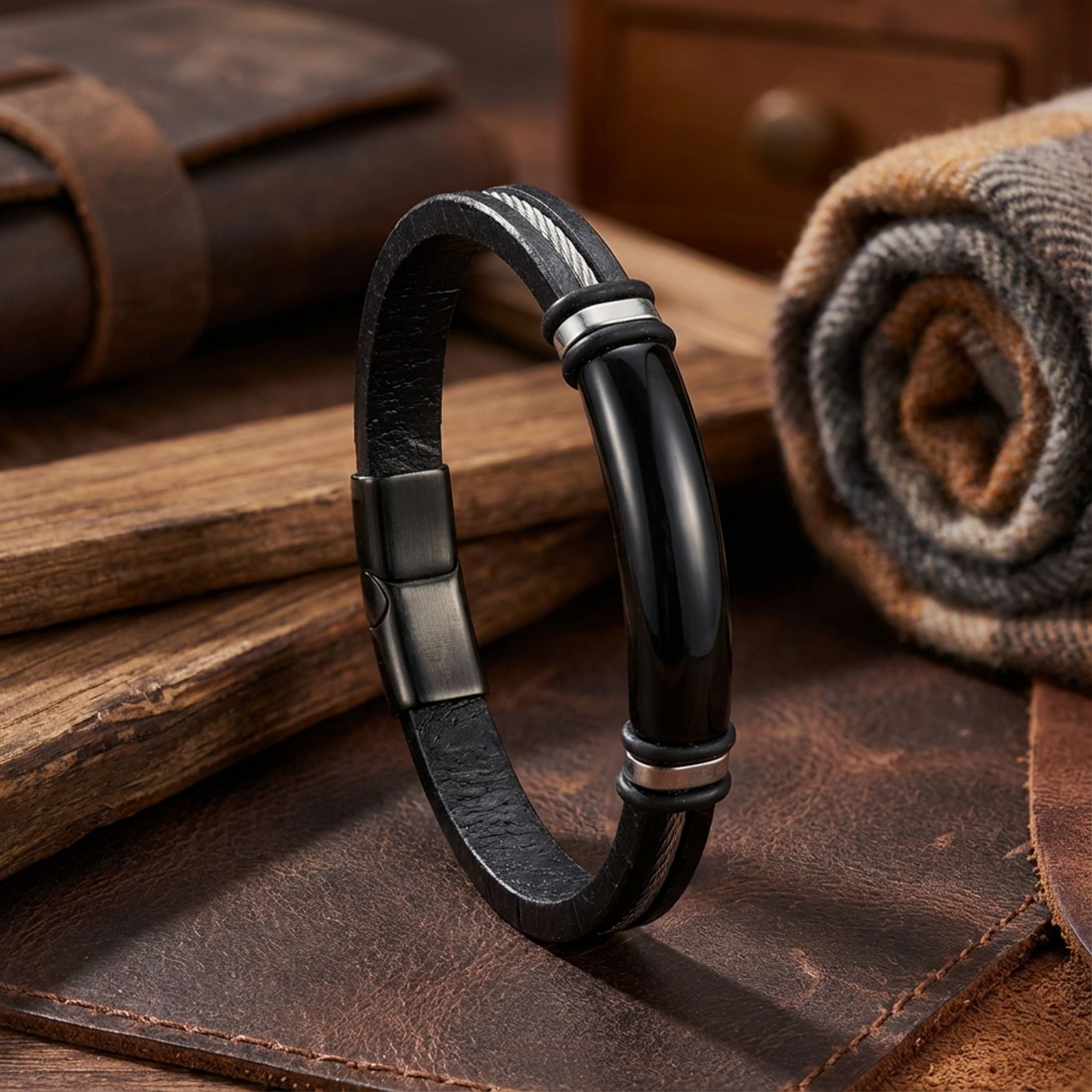 Men's Leather Bracelet 13983