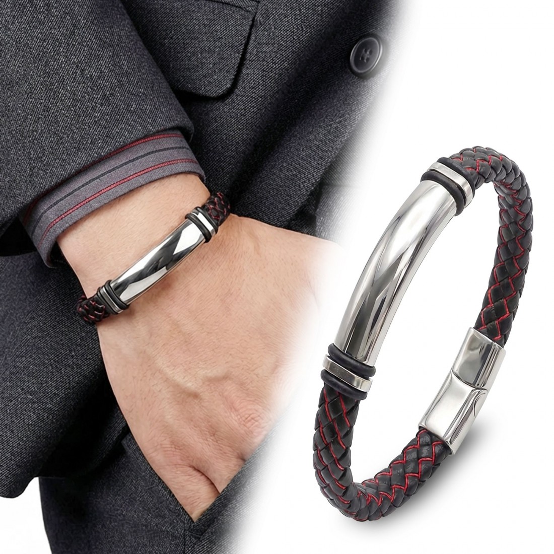 Men's Leather Bracelet 14008