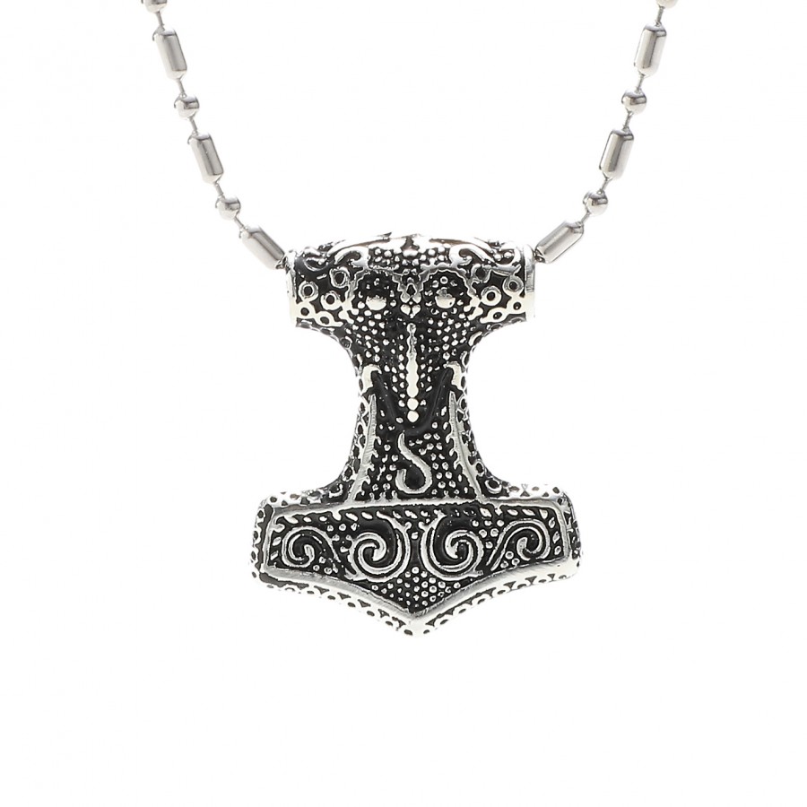 Toptan İskandinav Viking Thor Paslanmaz Çelik Kolye Ucu Büyük Boy Fiyatları