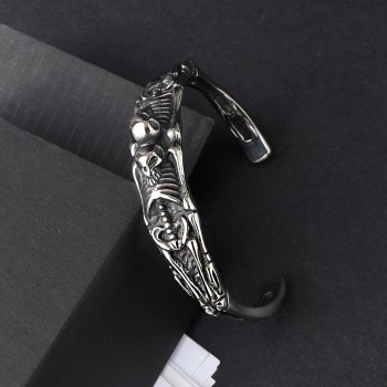 İskelet Cuf Çelik Bileklik