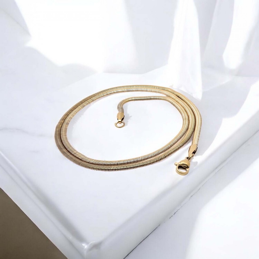 İtalyan Çelik Kolye 1,5Mm X 3Mm