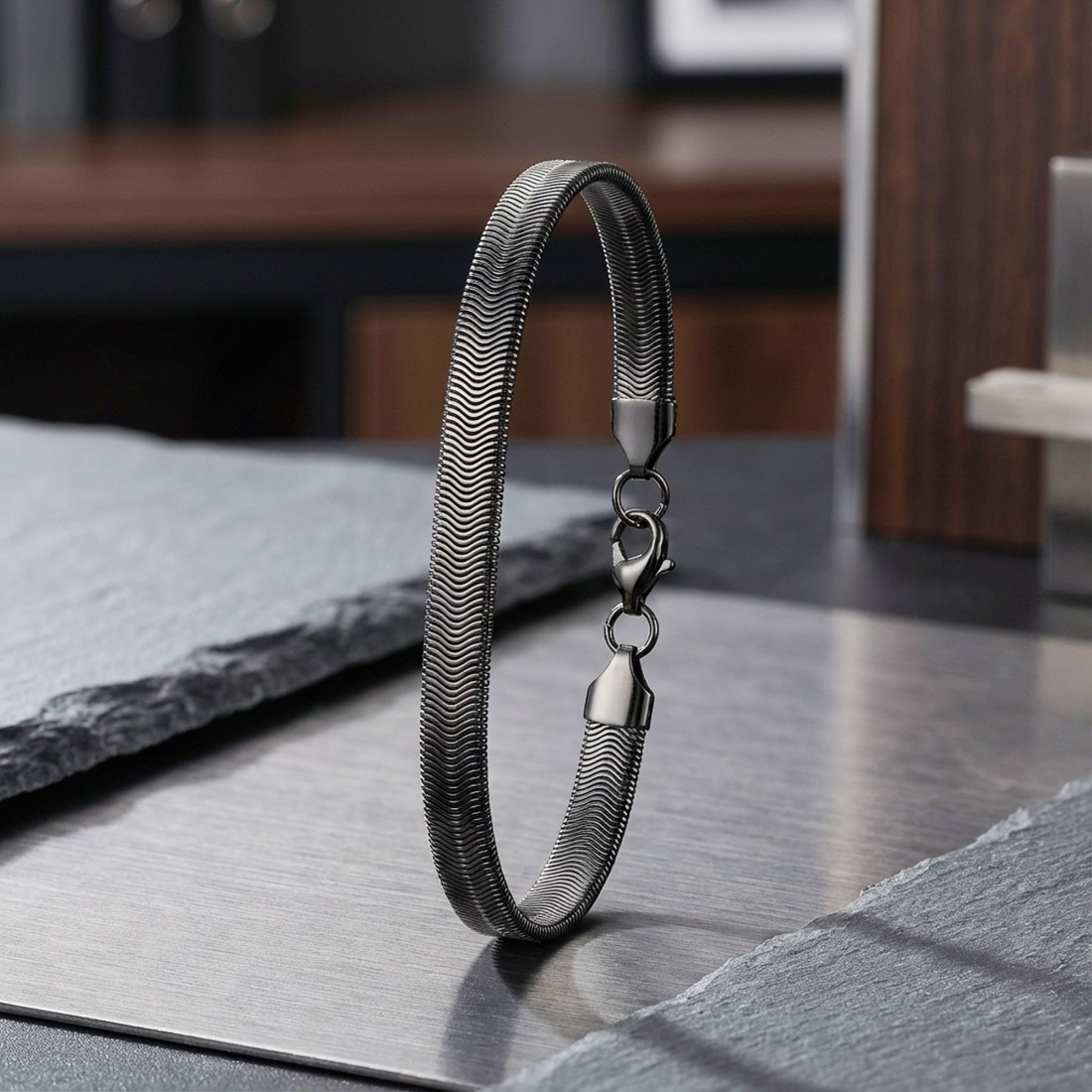 İtalyan Çelik Zincir Bileklik