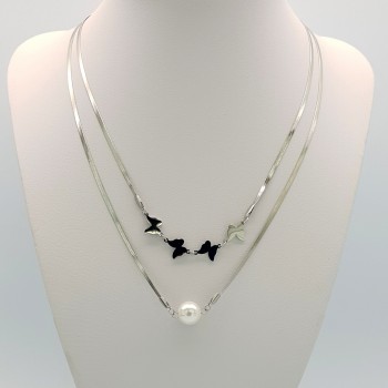 Women Steel Necklace 9802
