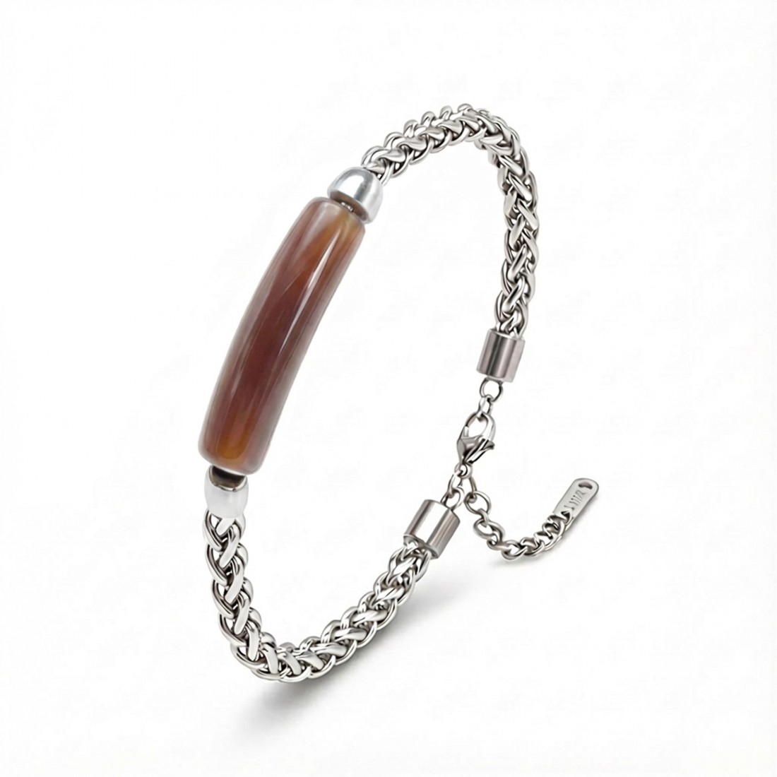 سوار رجالي من الفولاذ مصنوع من الحجر الطبيعي 13843