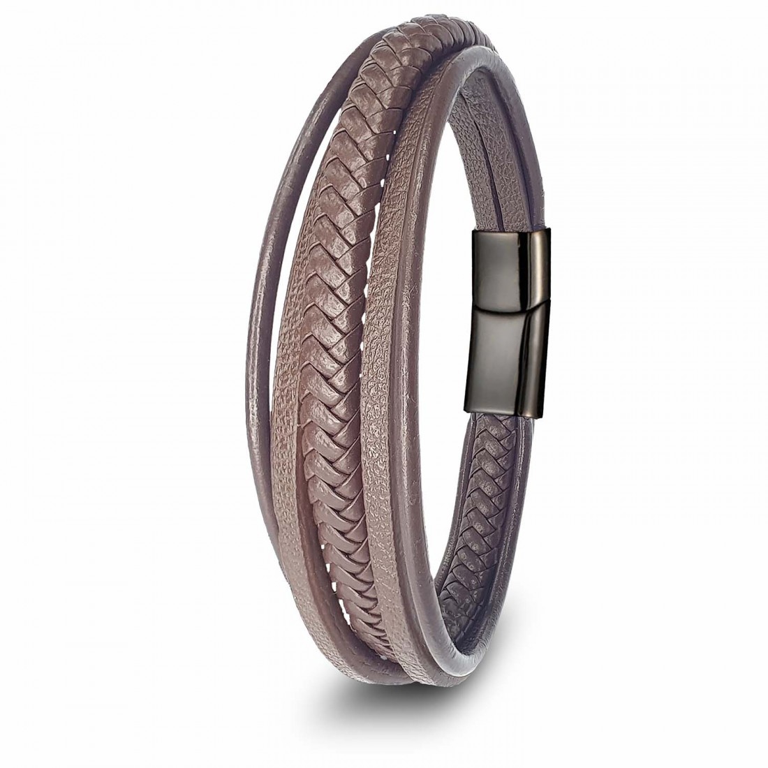 Kahve Çoklu Deri Bileklik