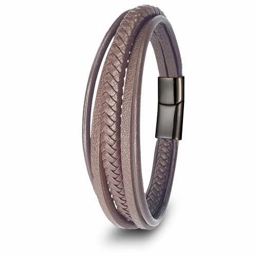 Kahve Çoklu Deri Bileklik