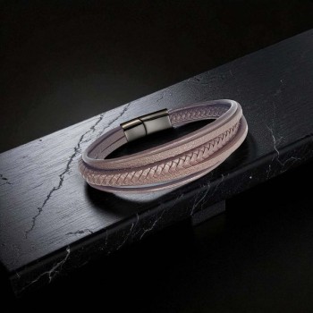 Kahve Çoklu Deri Bileklik