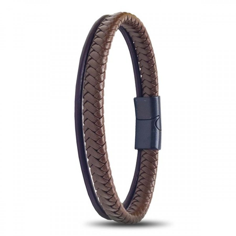 Kahverengi Çoklu Deri Bileklik