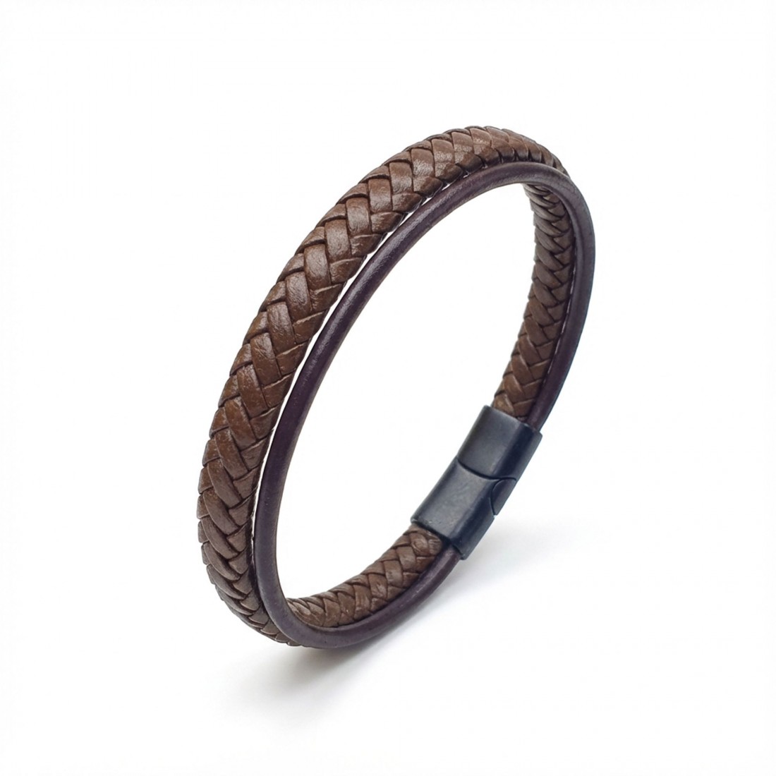 Kahverengi Çoklu Deri Bileklik