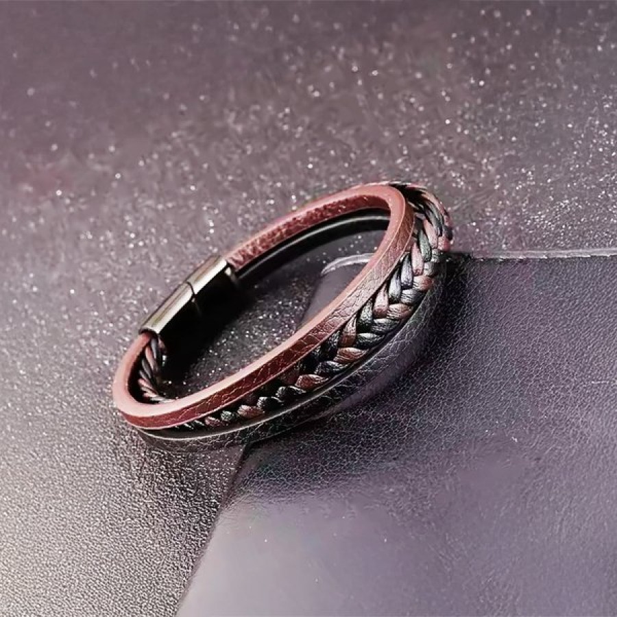 Men's Leather Bracelet 13828