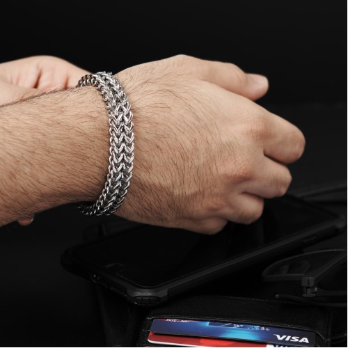 Kalın İtalyan Çelik Zincir Bileklik