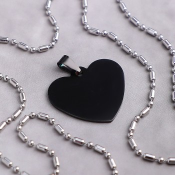 Kalp Çelik Kolye Ucu