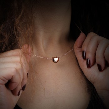 Kalp Figürlü Bayan Çelik Kolye