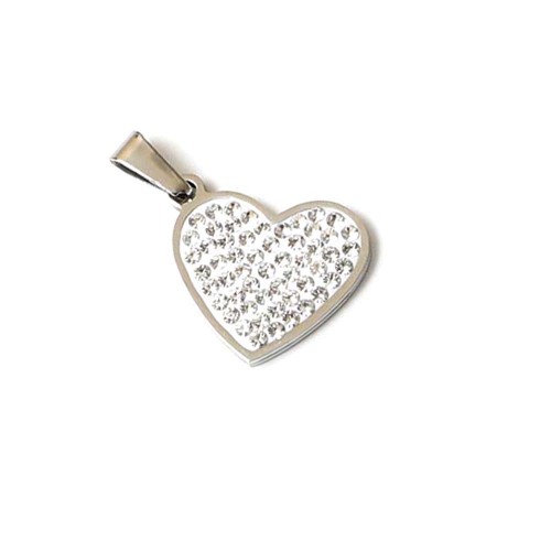 Kalp Heart Çelik Kolye Ucu