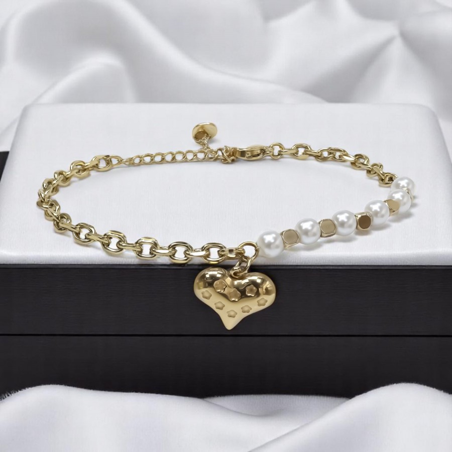 Kalp İncisi Kadın Çelik Bileklik