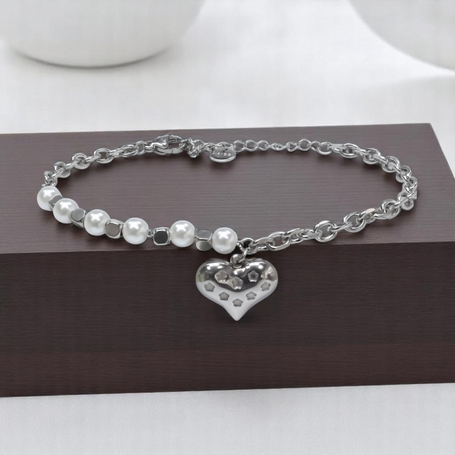 Kalp İncisi Kadın Çelik Bileklik