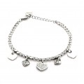 Toptan Kalp Pandora Su Yolu Çelik Bileklik Fiyatları