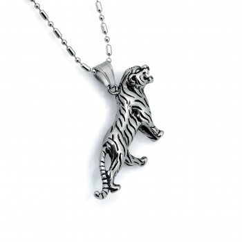 Kaplan Çelik Kolye Ucu