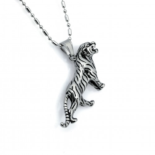 Kaplan Çelik Kolye Ucu