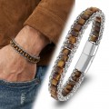 Men's Natural Stone Steel Bracelet 14051