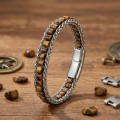 Men's Natural Stone Steel Bracelet 14051