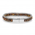Men's Natural Stone Steel Bracelet 14051