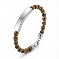Men's Natural Stone Steel Bracelet 14131