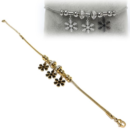 Kar Taneleri Kadın Çelik Bileklik