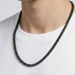 Kare Arnavut Çelik Kolye 4mm