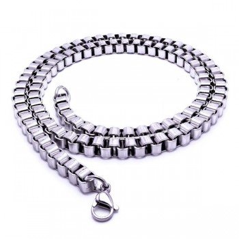 Kare Arnavut Çelik Kolye 6mm