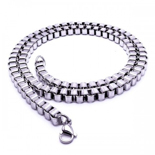 Kare Arnavut Çelik Kolye 6mm