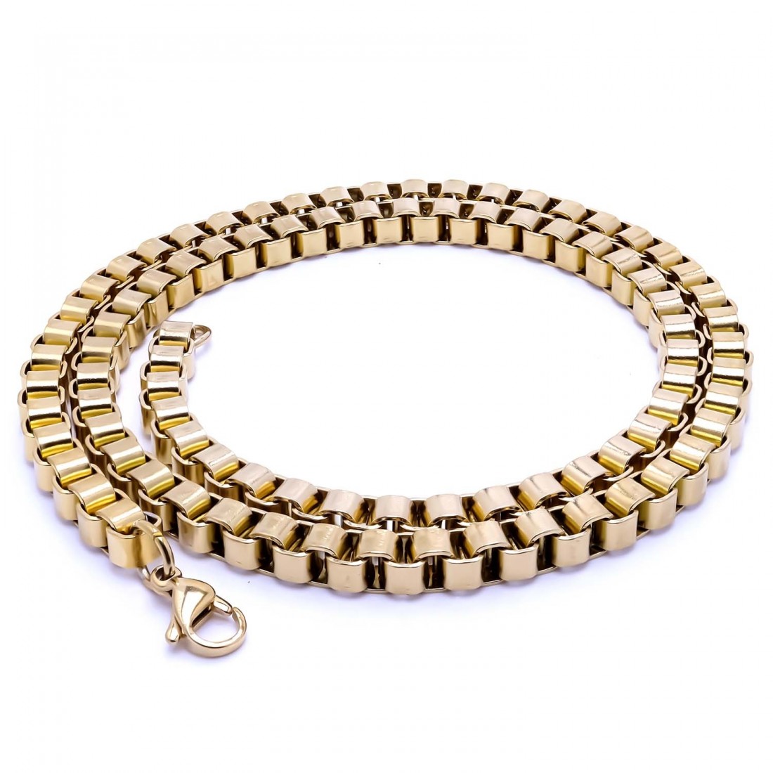 Kare Arnavut Çelik Kolye 6Mm