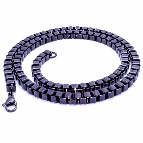 Kare Arnavut Çelik Kolye 6mm