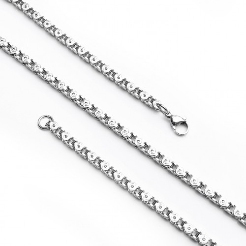 Kare Halka Çelik Kolye Modeli