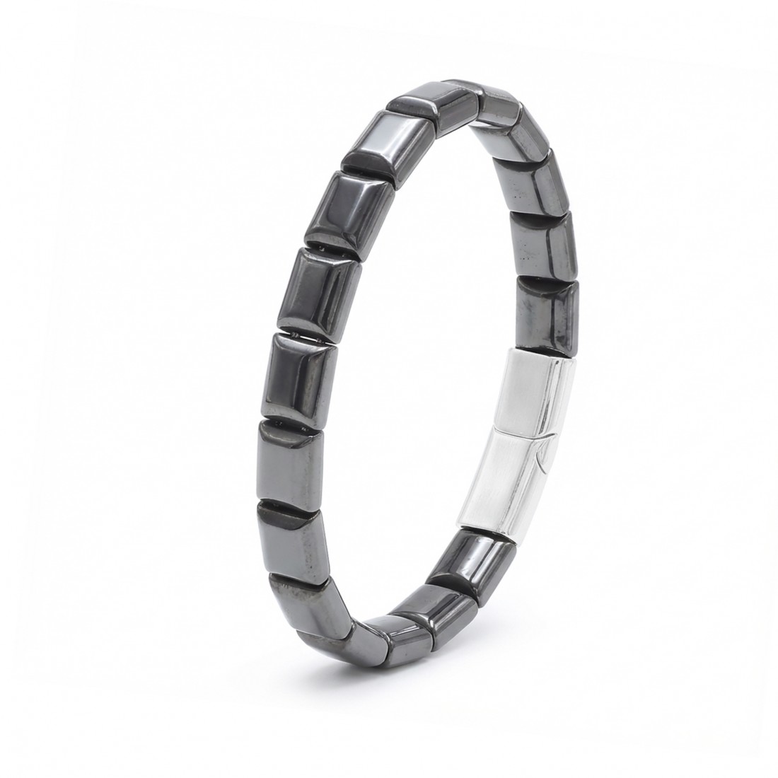 Toptan Kare Hematit Doğaltaşlı Çelik Halat Ve Klips Bileklik Fiyatları