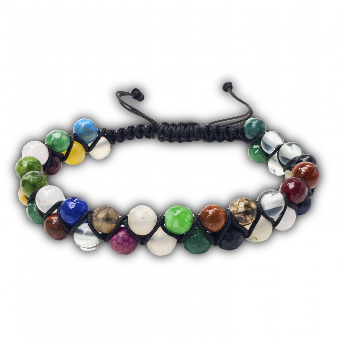 Karışık Akik Çakra Makrome Bileklik