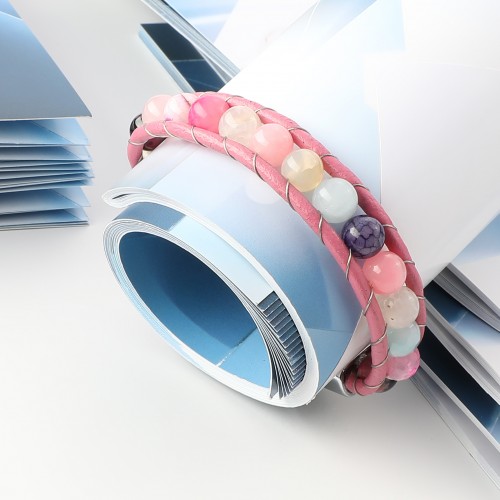 Karışık Akik Doğaltaşlı Bayan Bileklik