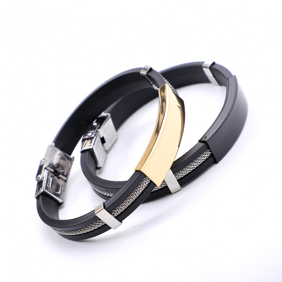 Toptan Kauçuk Ortası Hasır Çelik Bileklik Fiyatları