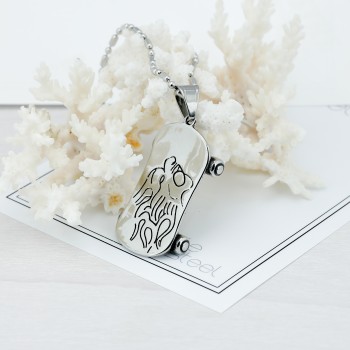 Kaykay Çelik Kolye Ucu