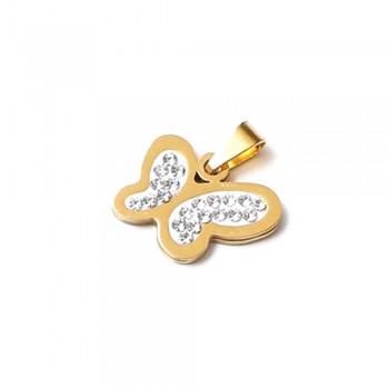 Kelebek Çelik Kolye Ucu