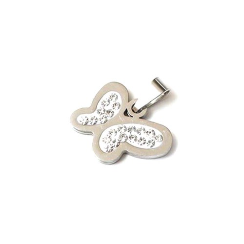 Kelebek Çelik Kolye Ucu