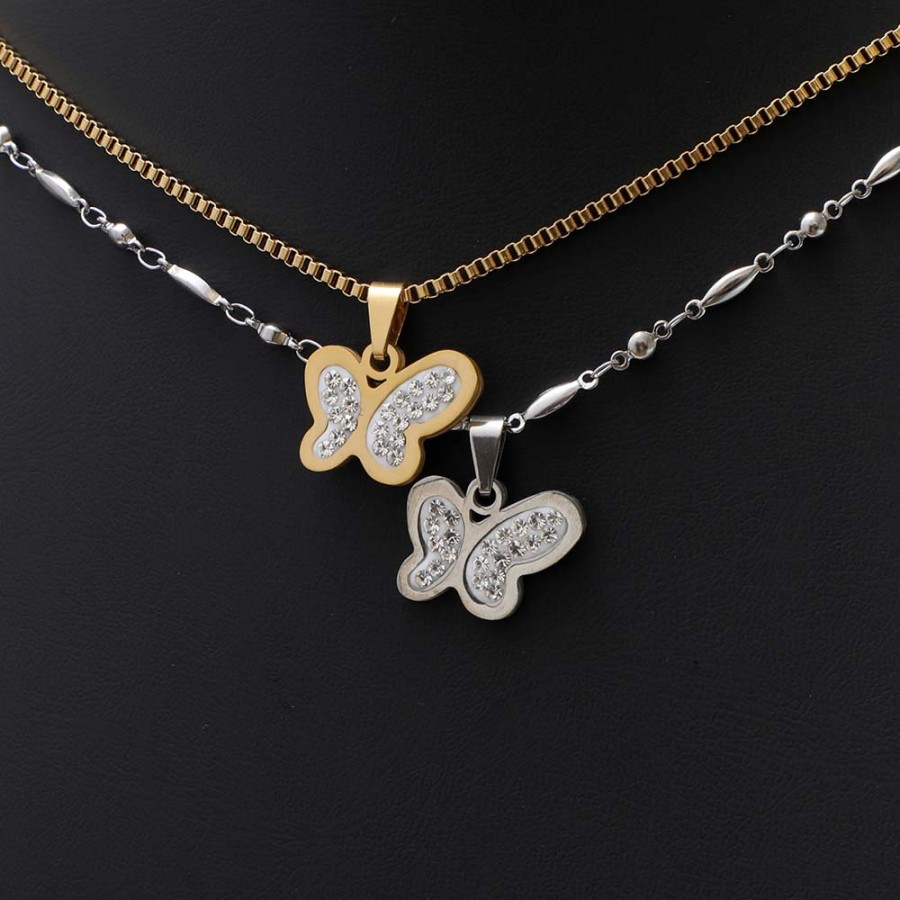 Toptan Kelebek Çelik Kolye Ucu Fiyatları