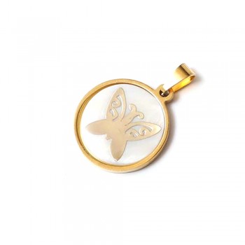 Kelebek Modeli Çelik Kolye Ucu