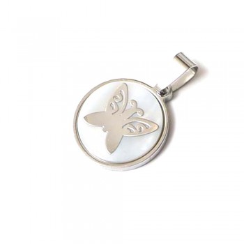 Kelebek Modeli Çelik Kolye Ucu