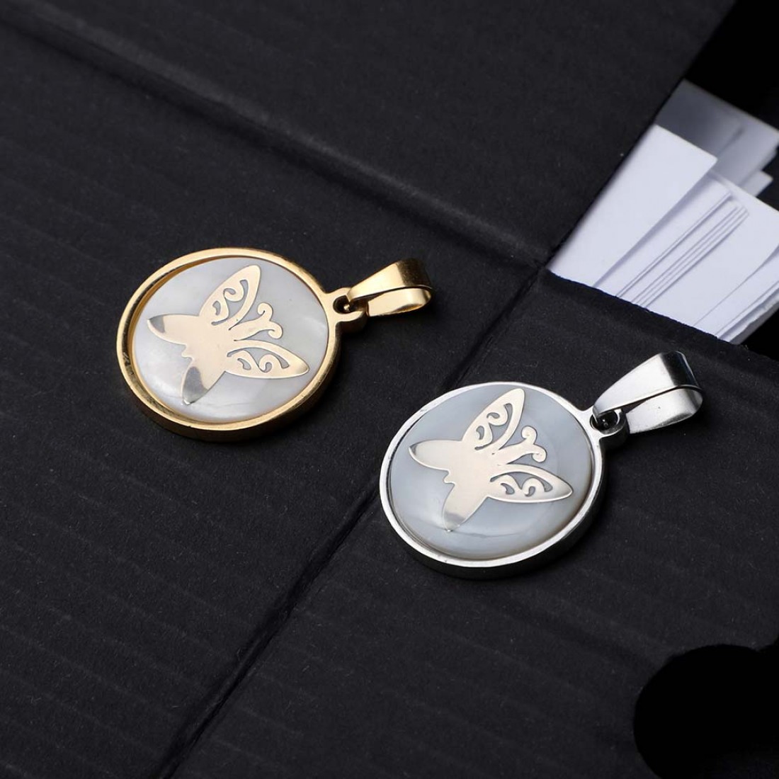 Toptan Kelebek Modeli Çelik Kolye Ucu Fiyatları